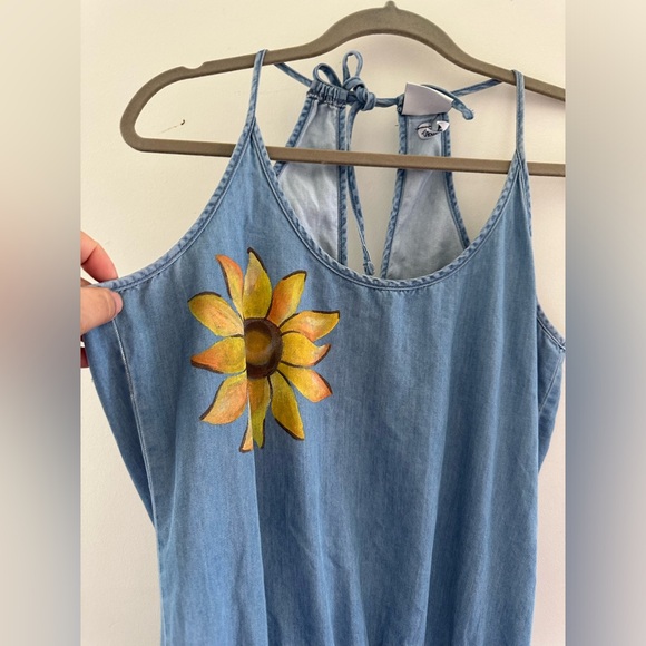 Vero Moda Denim Tie Waist Sun print Romper Size M - Picture 3 of 14